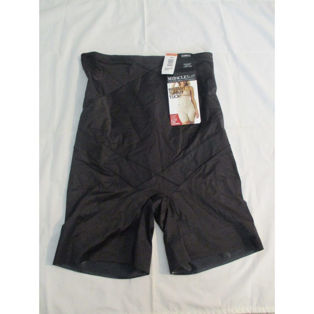 Miraclesuit 3XL Instant Tummy Tuck Ex Firm High-Waist Thigh Slimmer 2419 Black